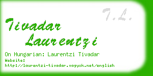 tivadar laurentzi business card